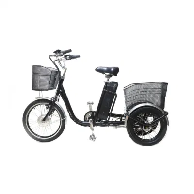 El triciclo eléctrico de tres ruedas del motor 250W modificó la mini bici barata para requisitos particulares para la persona mayor
